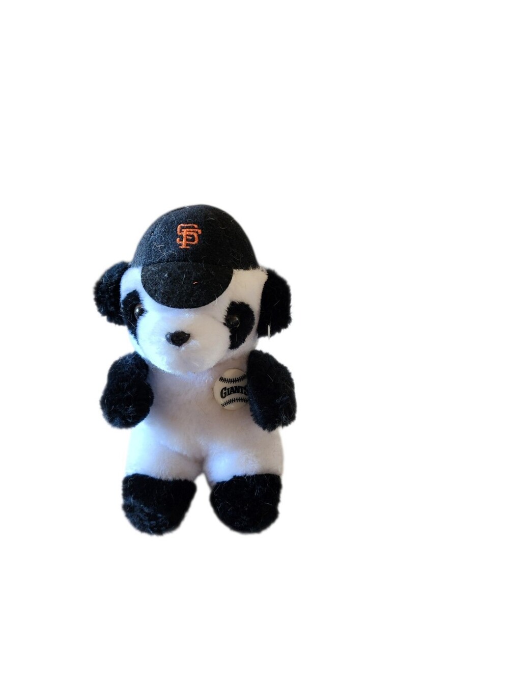 Vintage 80s SF Giants Panda Bear Plush With Hat 6" Steven Smith